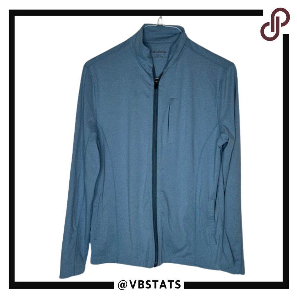 UNTUCKit Pacific Blue Men's Small  Phiefer Pavitt Long Sleeve‎ Full Zip Jacket